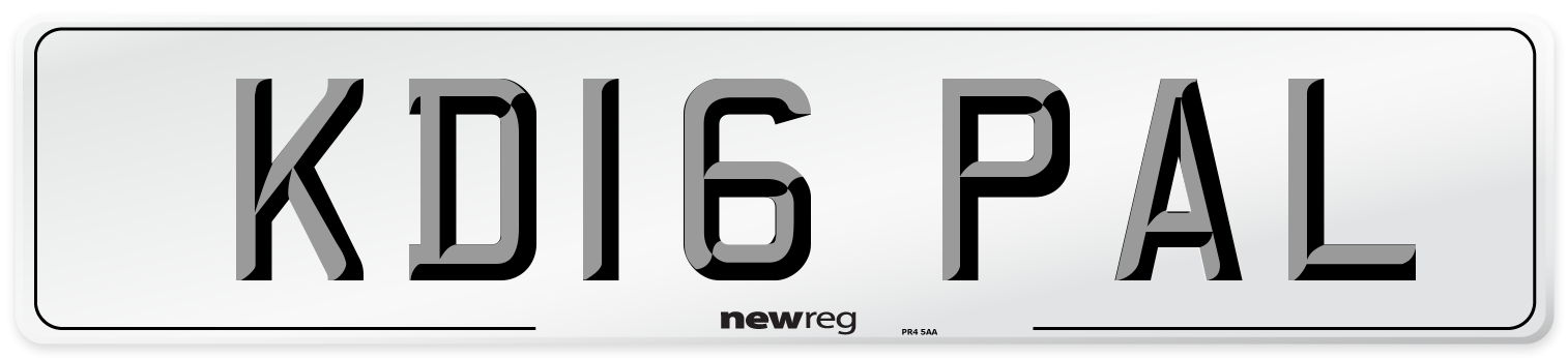 KD16 PAL Front Number Plate