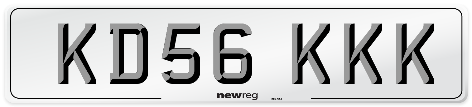 KD56 KKK Front Number Plate
