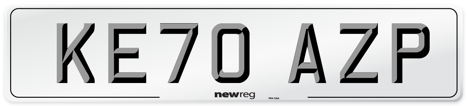 KE70 AZP Front Number Plate