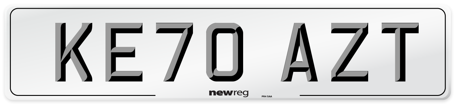KE70 AZT Front Number Plate