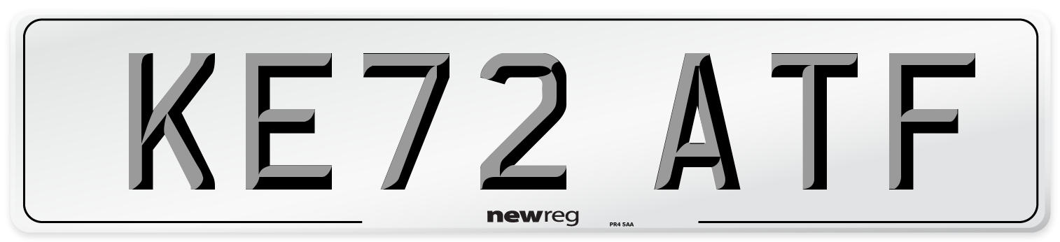 KE72 ATF Front Number Plate