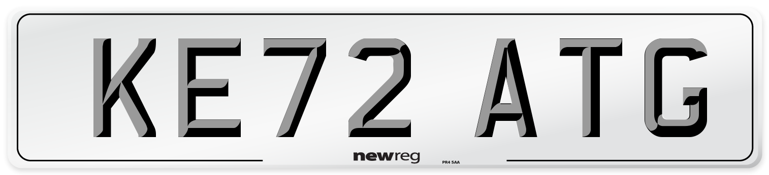 KE72 ATG Front Number Plate