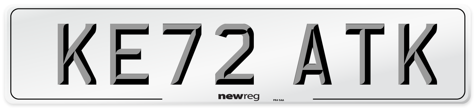 KE72 ATK Front Number Plate