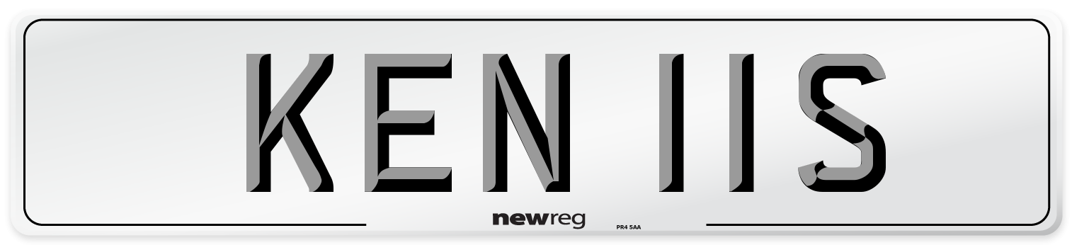 KEN 11S Front Number Plate