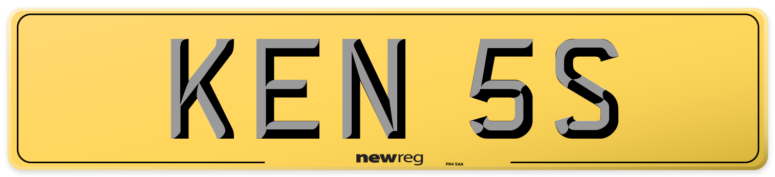 KEN 5S Rear Number Plate