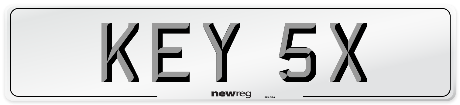 KEY 5X Front Number Plate