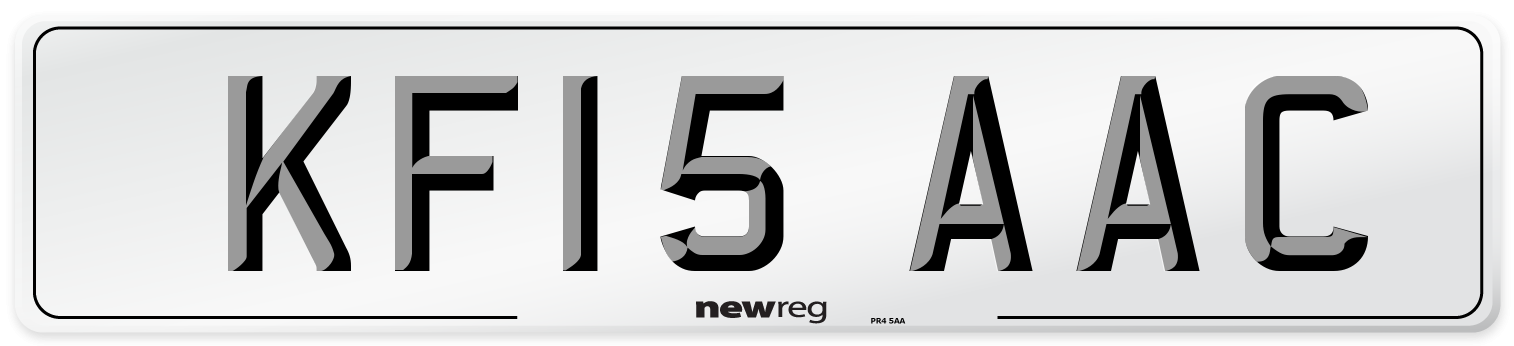 KF15 AAC Front Number Plate