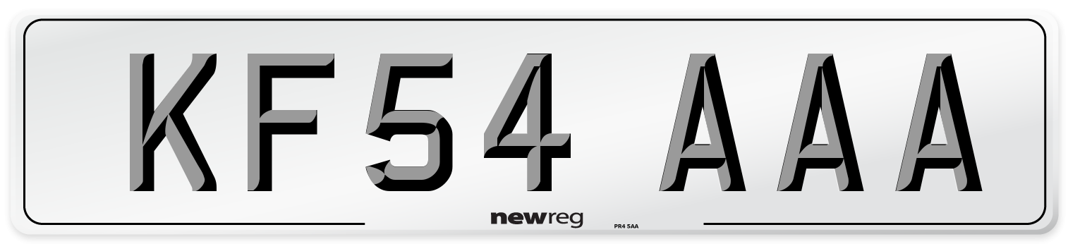 KF54 AAA Front Number Plate