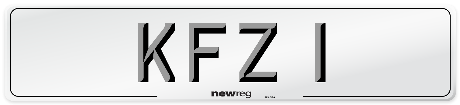 KFZ 1 Front Number Plate