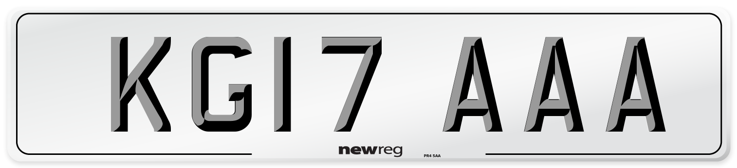 KG17 AAA Front Number Plate