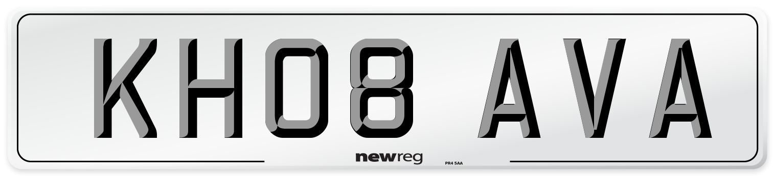 KH08 AVA Front Number Plate