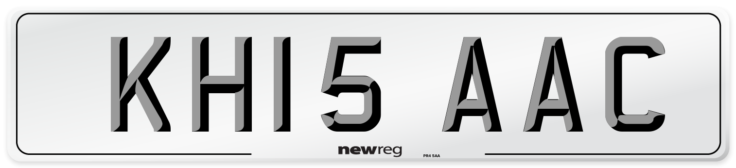 KH15 AAC Front Number Plate