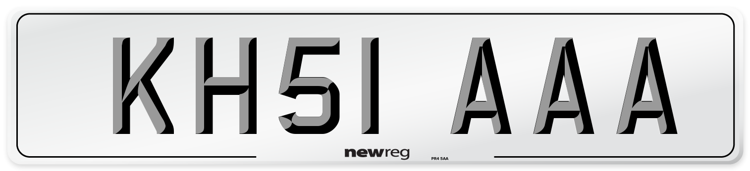 KH51 AAA Front Number Plate