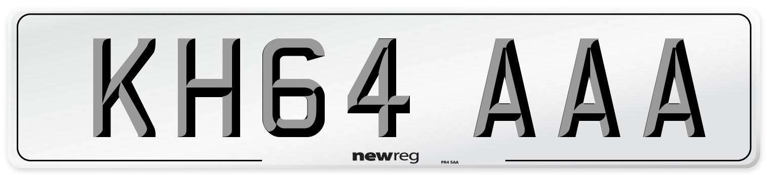KH64 AAA Front Number Plate