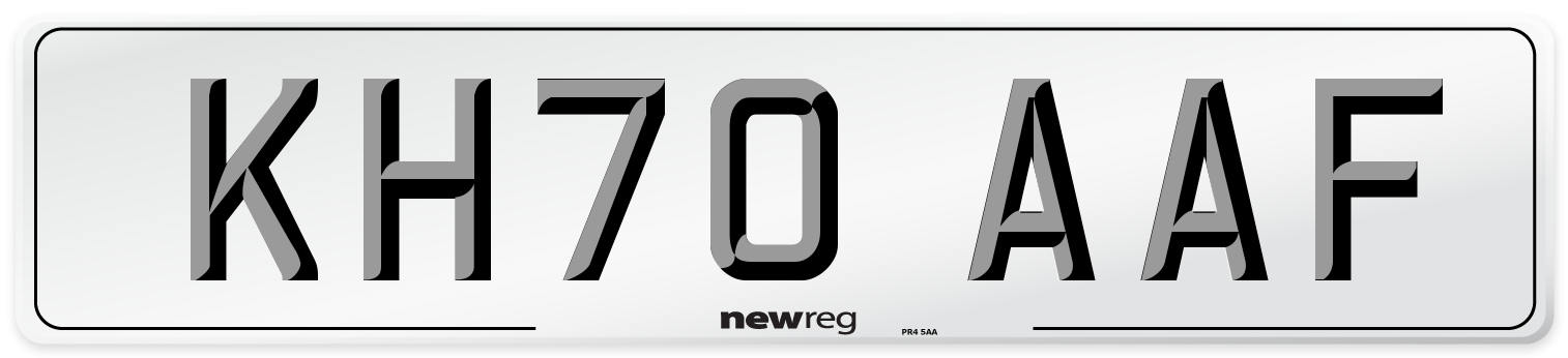 KH70 AAF Front Number Plate