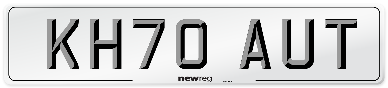 KH70 AUT Front Number Plate
