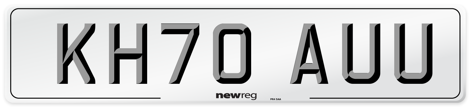 KH70 AUU Front Number Plate