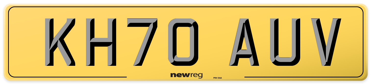 KH70 AUV Rear Number Plate