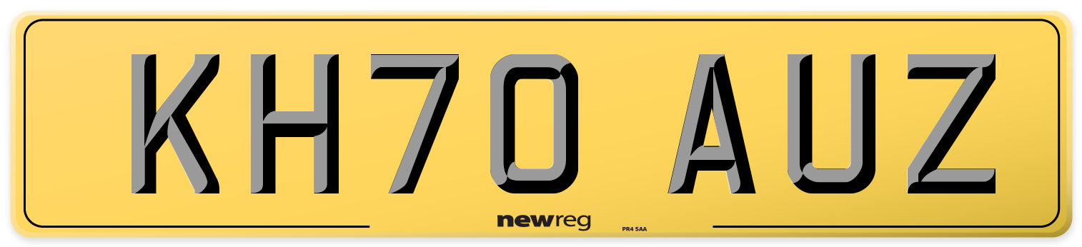 KH70 AUZ Rear Number Plate