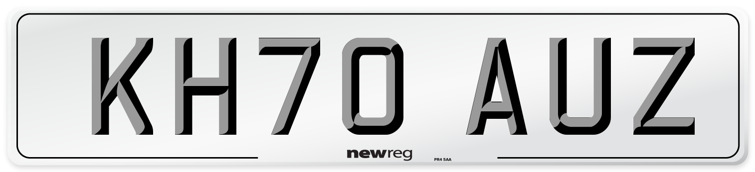 KH70 AUZ Front Number Plate