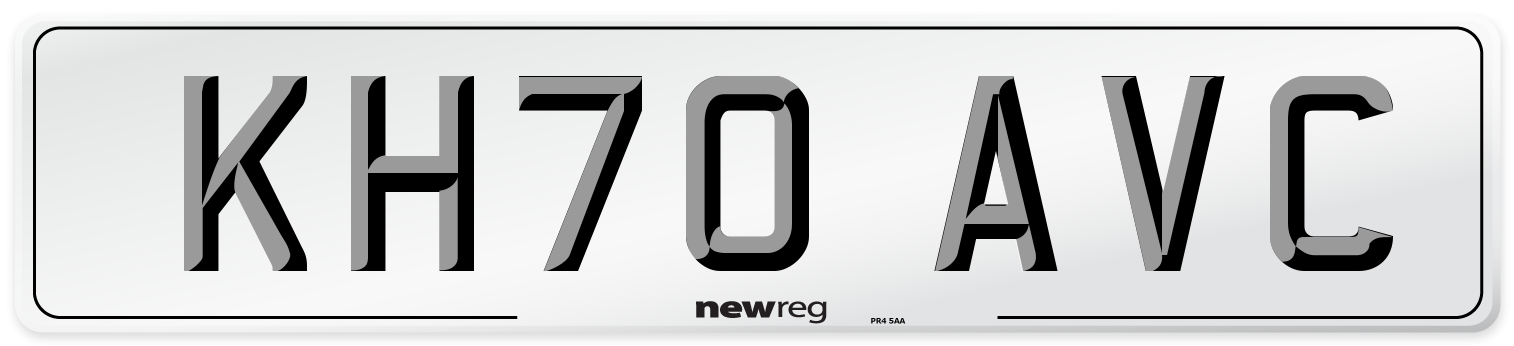 KH70 AVC Front Number Plate