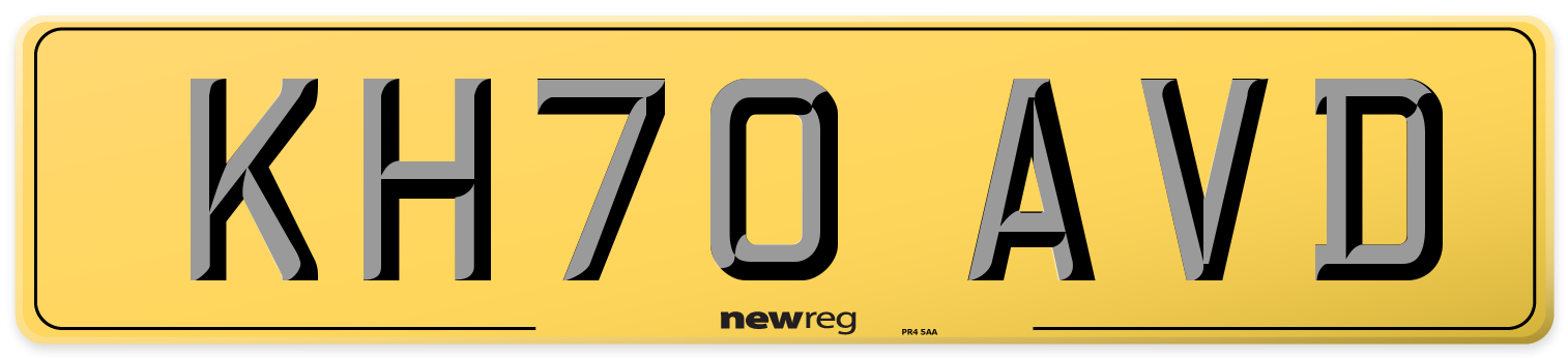 KH70 AVD Rear Number Plate