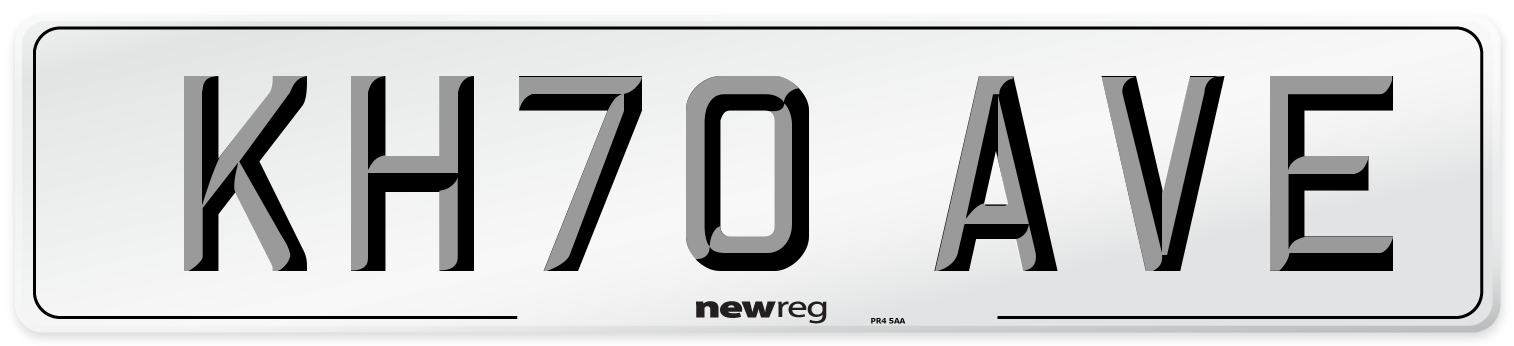 KH70 AVE Front Number Plate