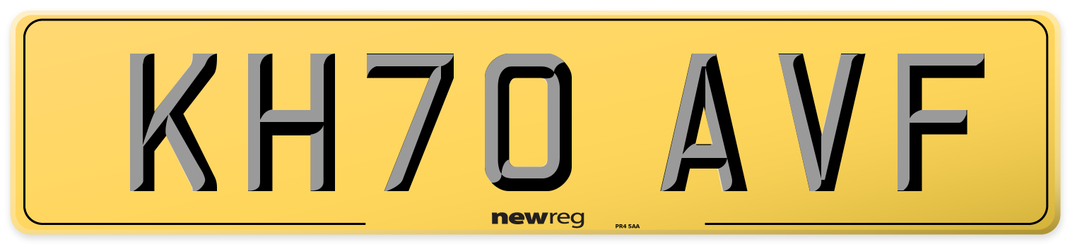 KH70 AVF Rear Number Plate