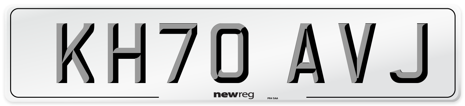 KH70 AVJ Front Number Plate