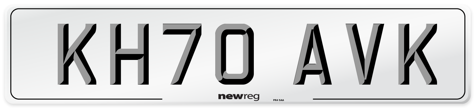 KH70 AVK Front Number Plate