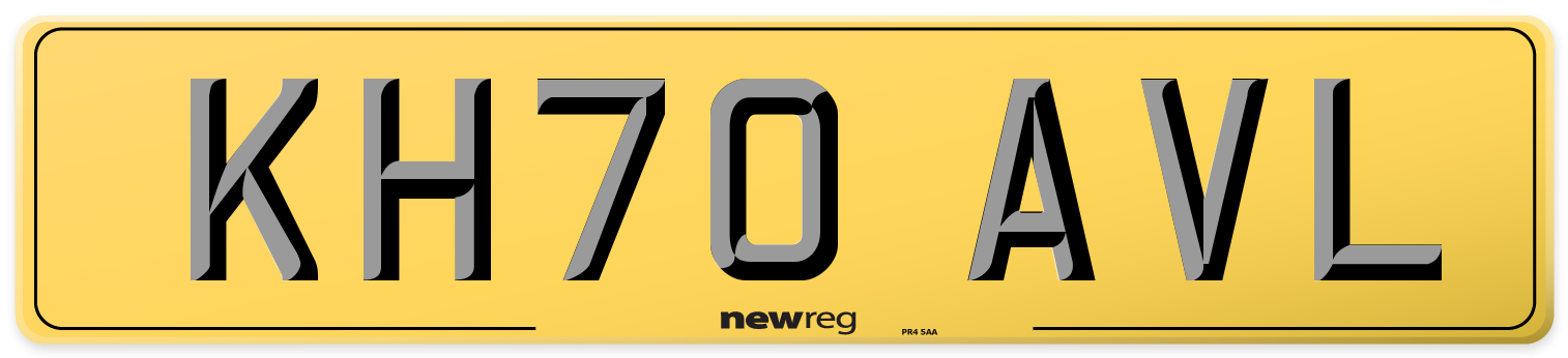 KH70 AVL Rear Number Plate