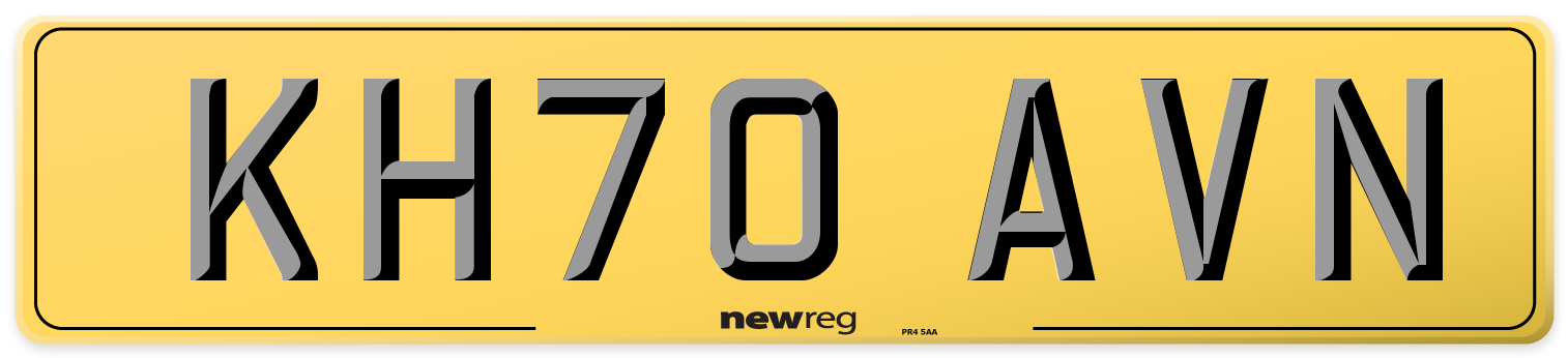 KH70 AVN Rear Number Plate