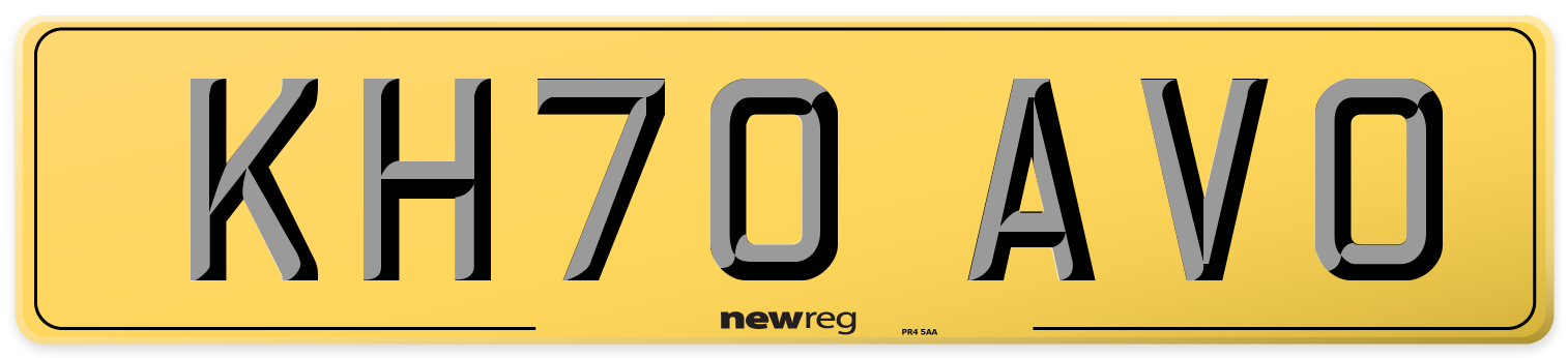 KH70 AVO Rear Number Plate