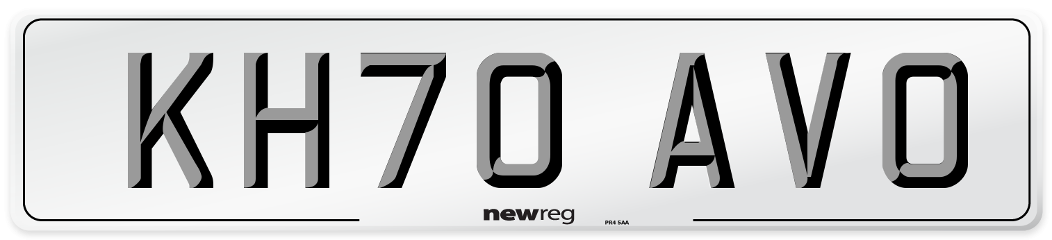 KH70 AVO Front Number Plate