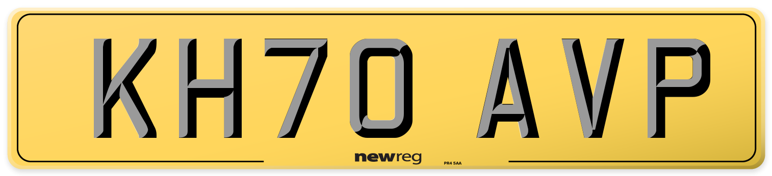 KH70 AVP Rear Number Plate