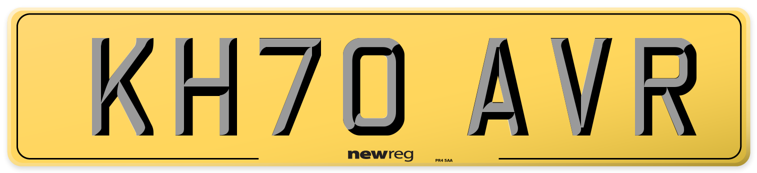 KH70 AVR Rear Number Plate