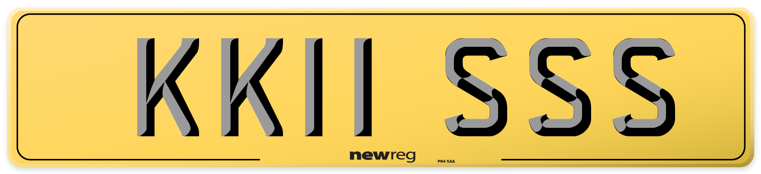 KK11 SSS Rear Number Plate