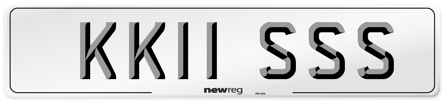 KK11 SSS Front Number Plate