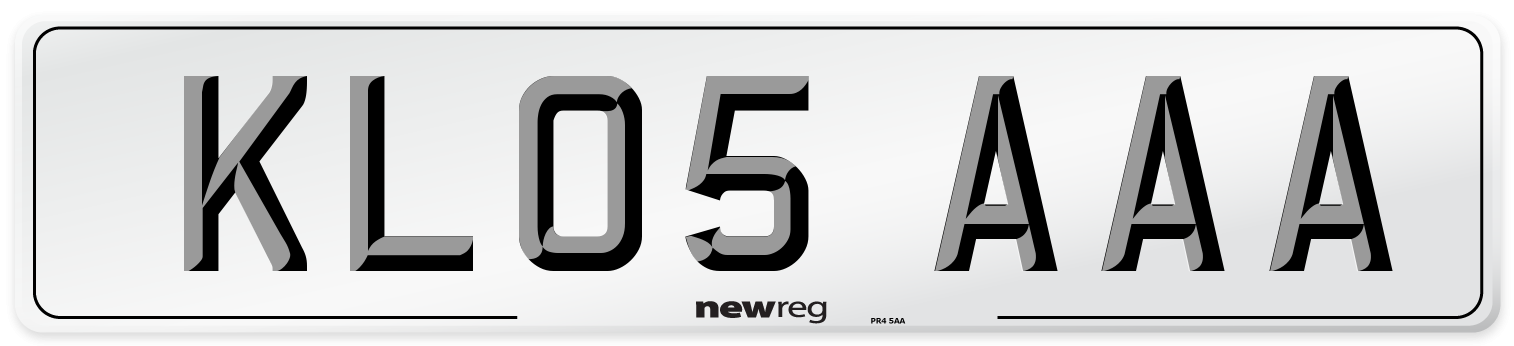 KL05 AAA Front Number Plate