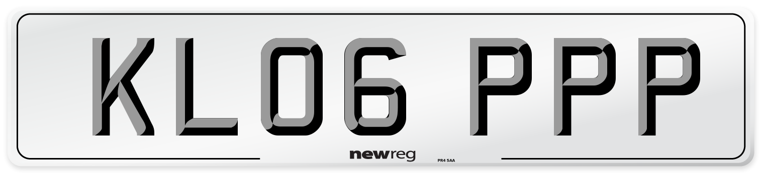 KL06 PPP Front Number Plate