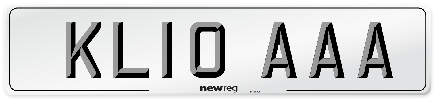 KL10 AAA Front Number Plate