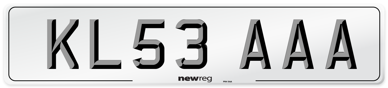 KL53 AAA Front Number Plate