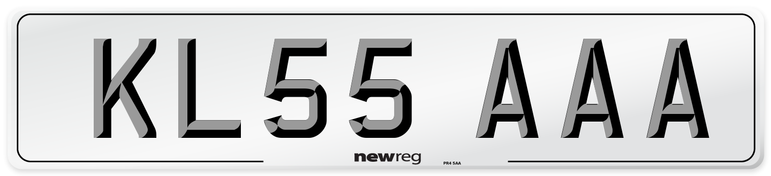 KL55 AAA Front Number Plate