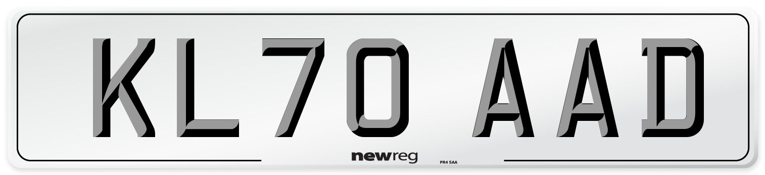 KL70 AAD Front Number Plate