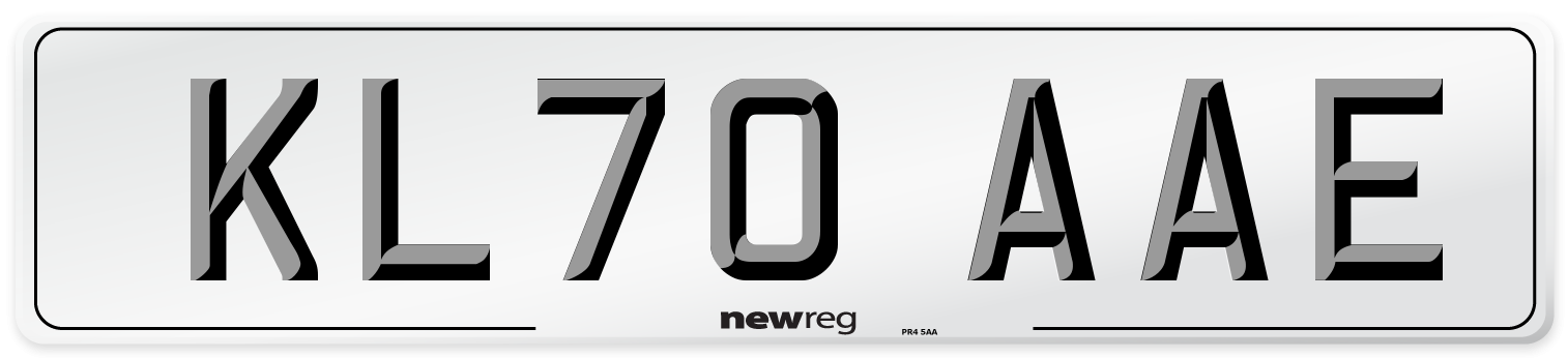 KL70 AAE Front Number Plate
