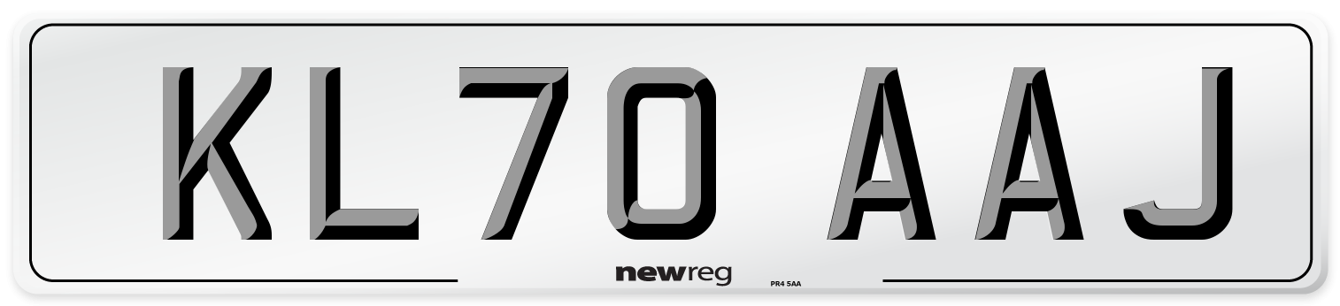 KL70 AAJ Front Number Plate