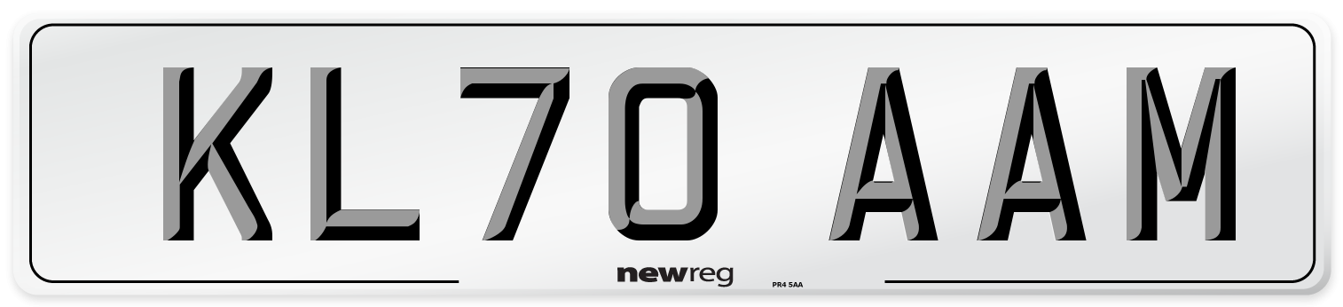 KL70 AAM Front Number Plate