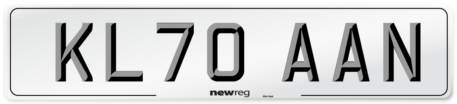KL70 AAN Front Number Plate