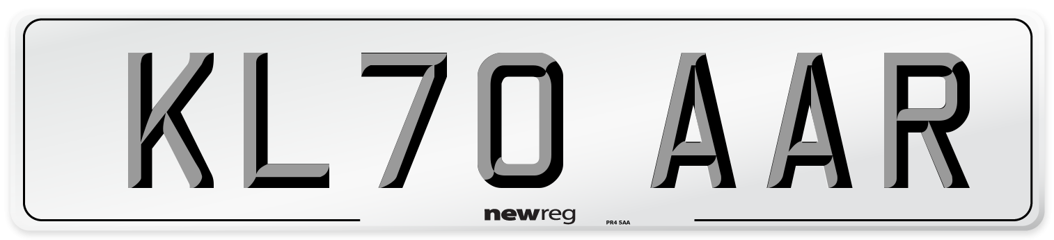 KL70 AAR Front Number Plate