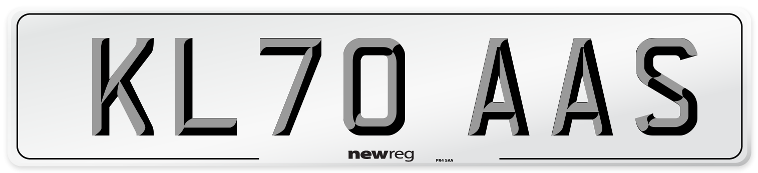 KL70 AAS Front Number Plate